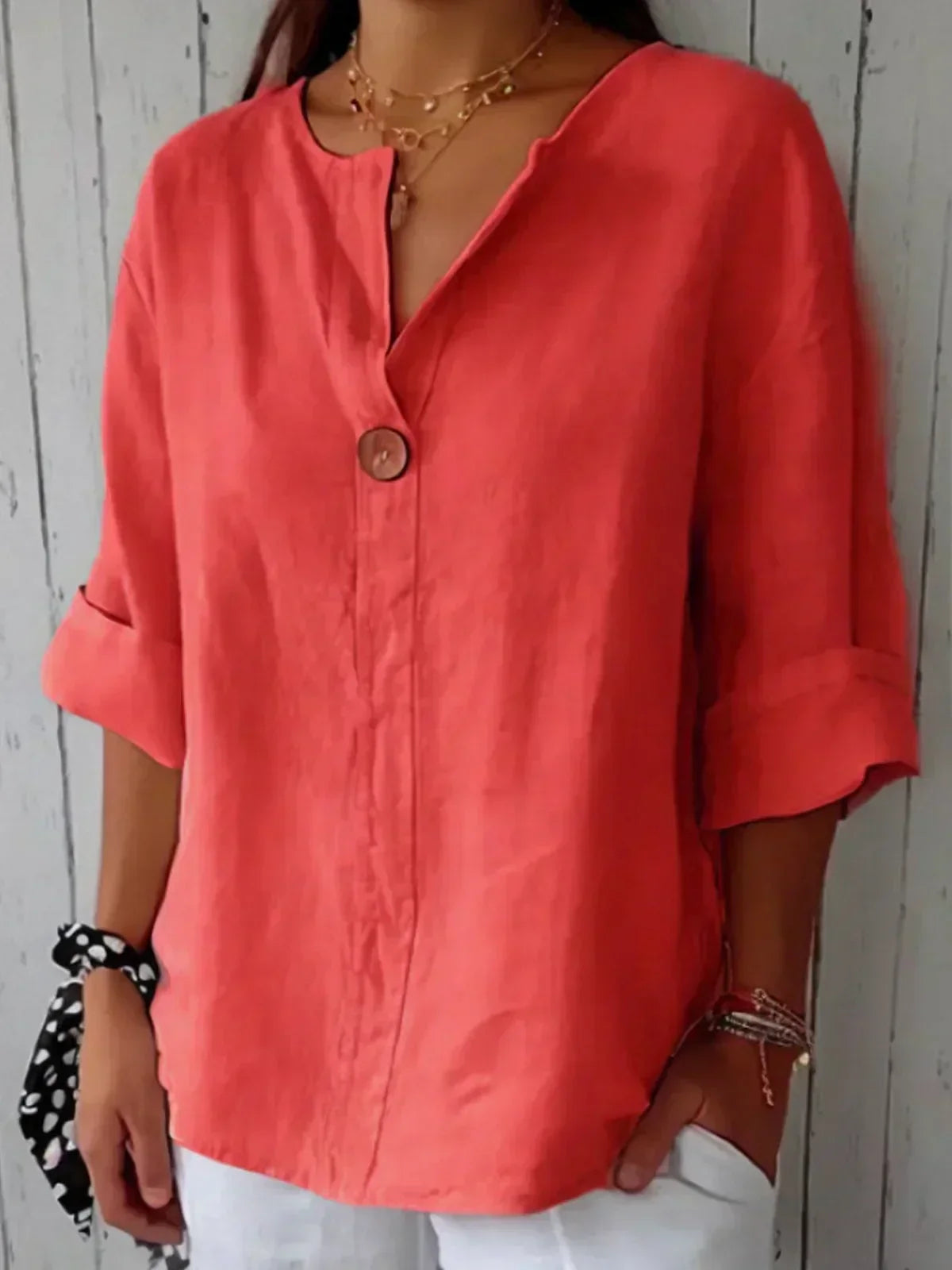Luny - Legere V-Ausschnitt Bluse