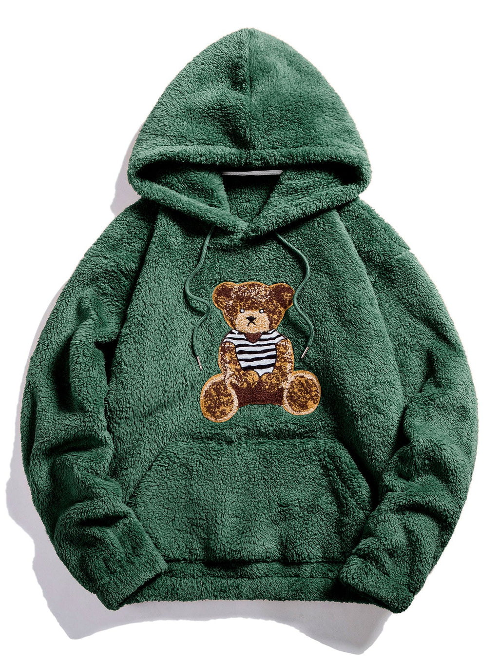 Bier Embroidered Patch Teddy Hoodie