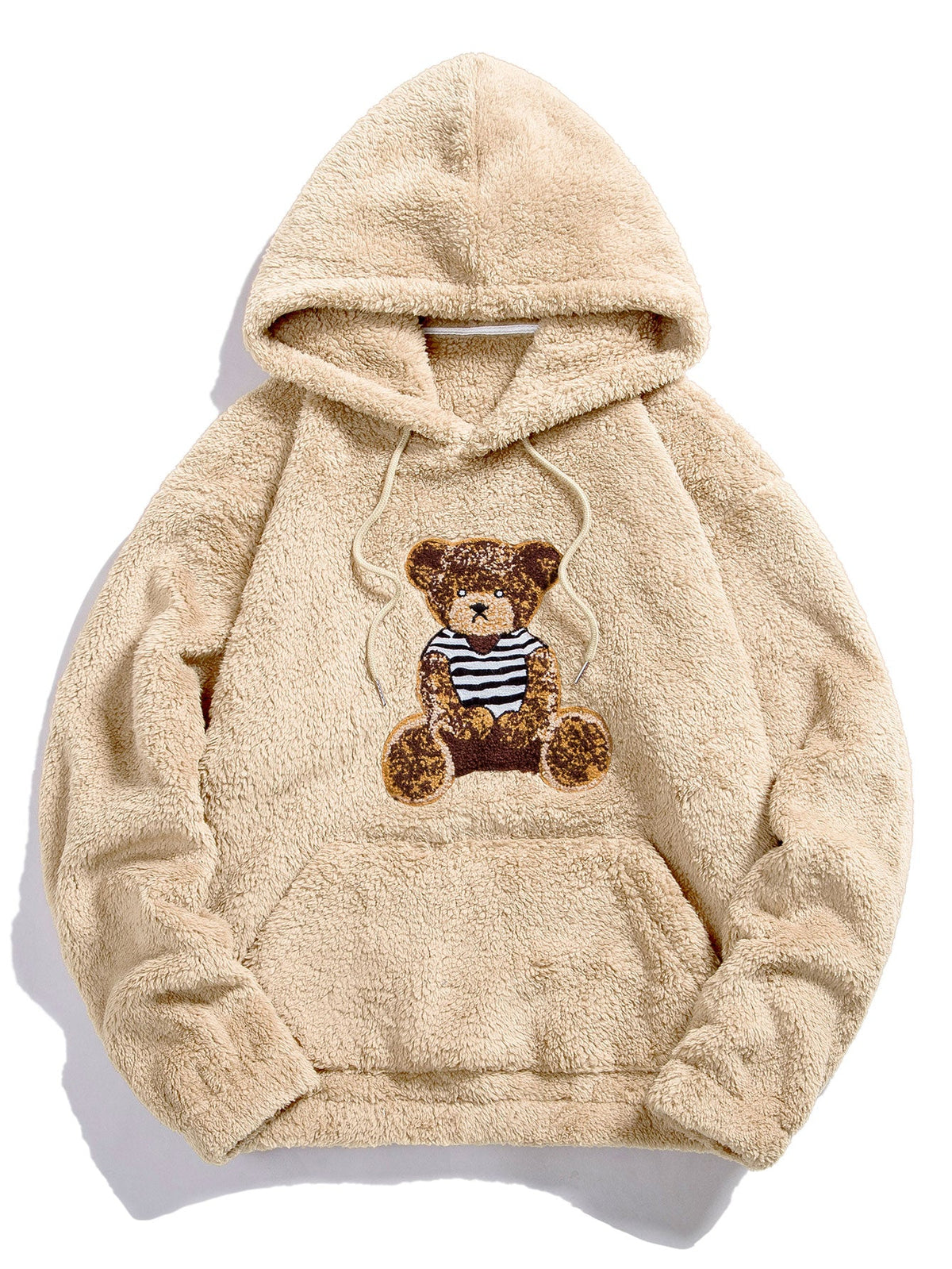 Bier Embroidered Patch Teddy Hoodie