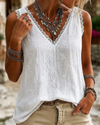 Marjet | V-Neck Lace Tank Top