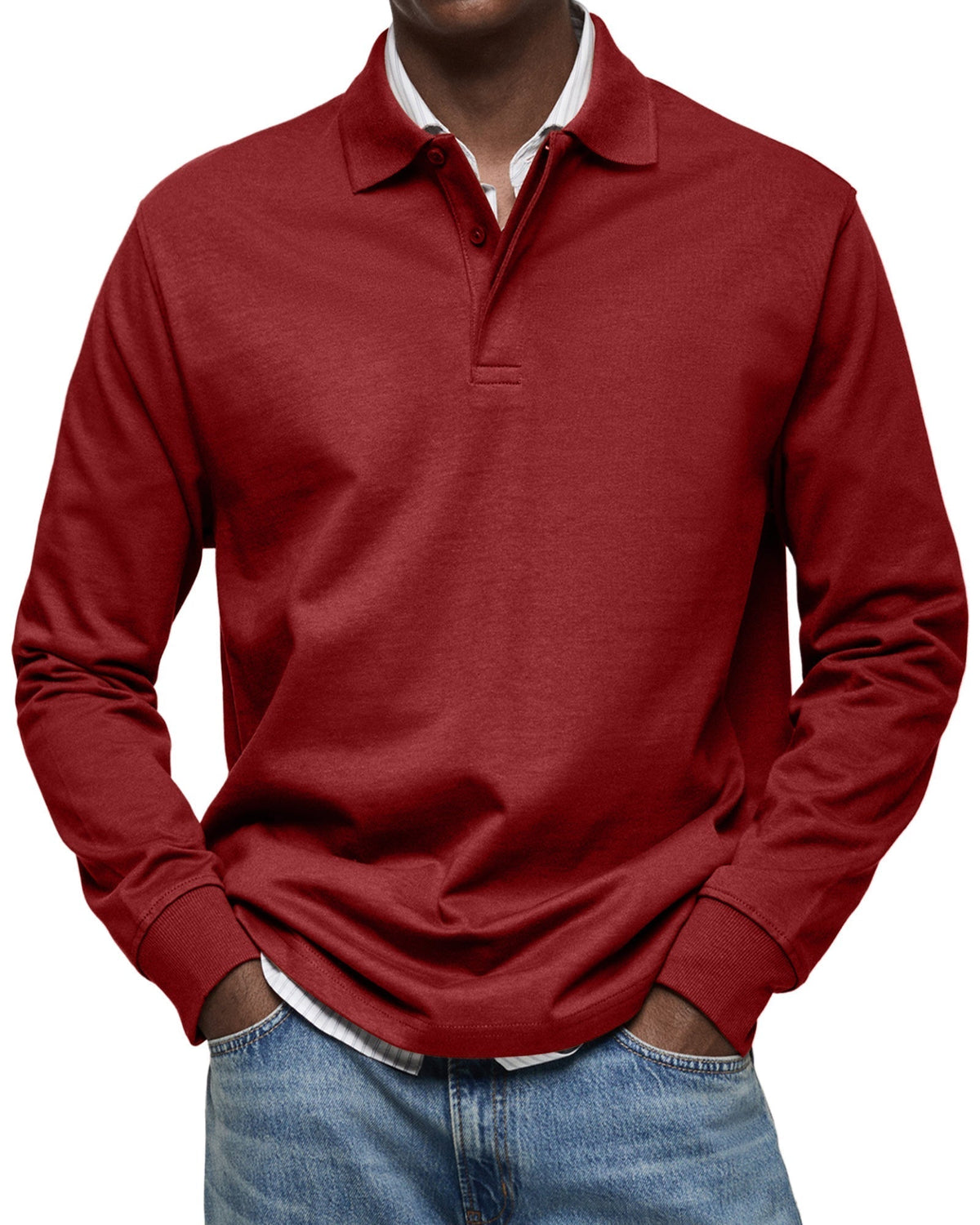 Elias™ | Essential Long Sleeve Polo Shirt