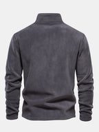 Polarfleece Sweatshirt mit halbem Reißverschluss