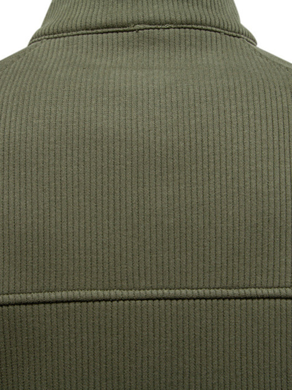 Pullover mit gerippten Raglanärmeln und Viertelreißverschluss