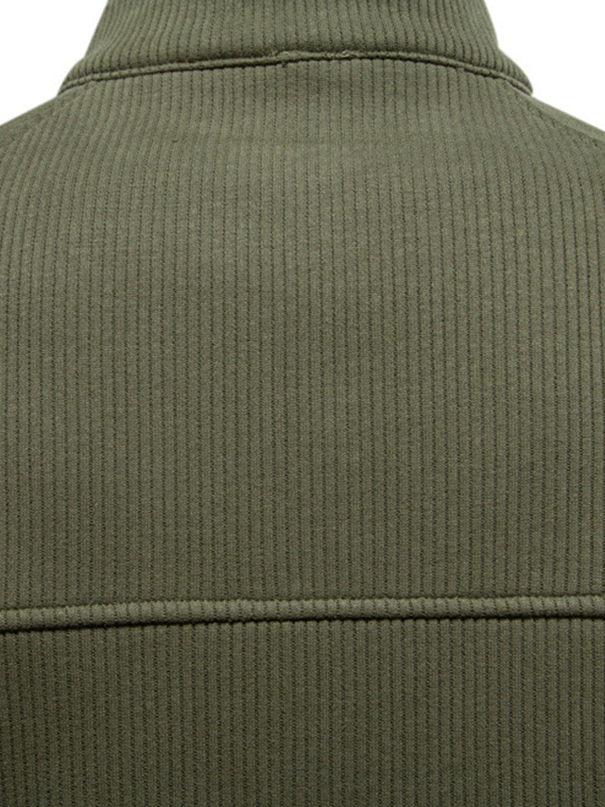 Pullover mit gerippten Raglanärmeln und Viertelreißverschluss