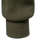 Pullover mit gerippten Raglanärmeln und Viertelreißverschluss