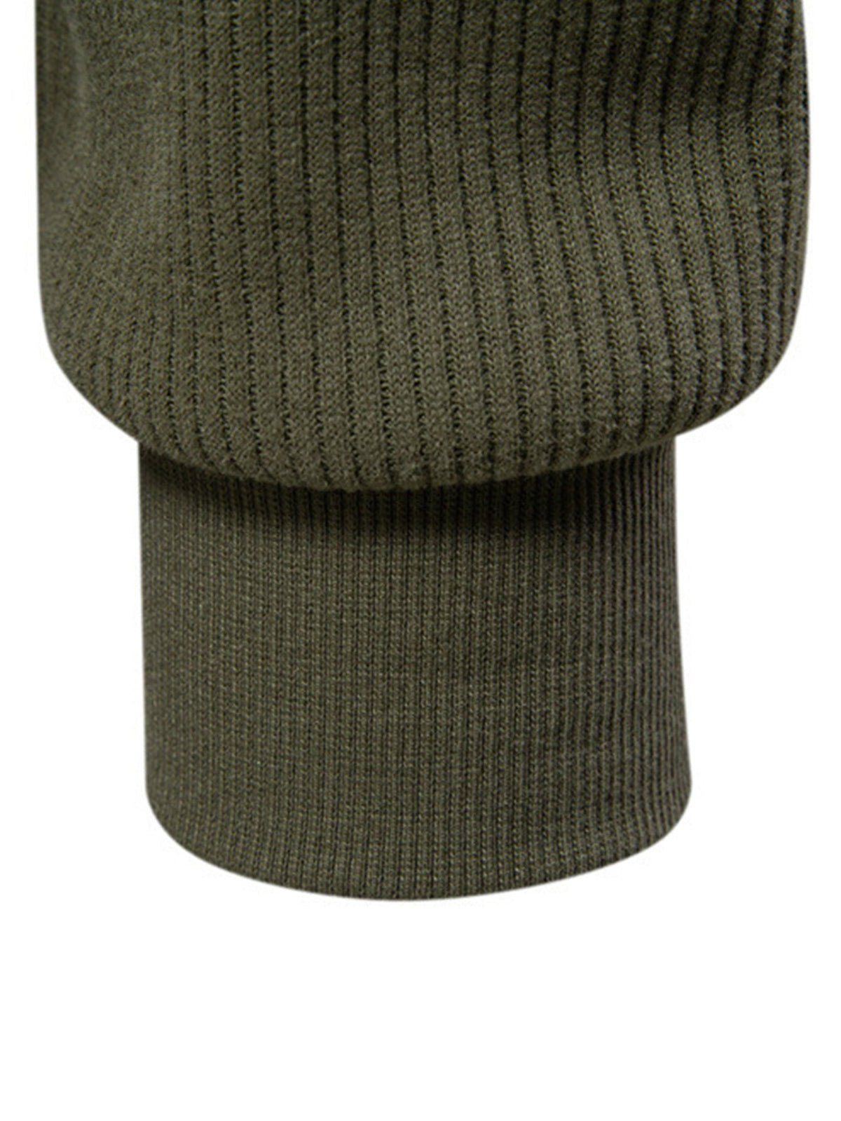 Pullover mit gerippten Raglanärmeln und Viertelreißverschluss