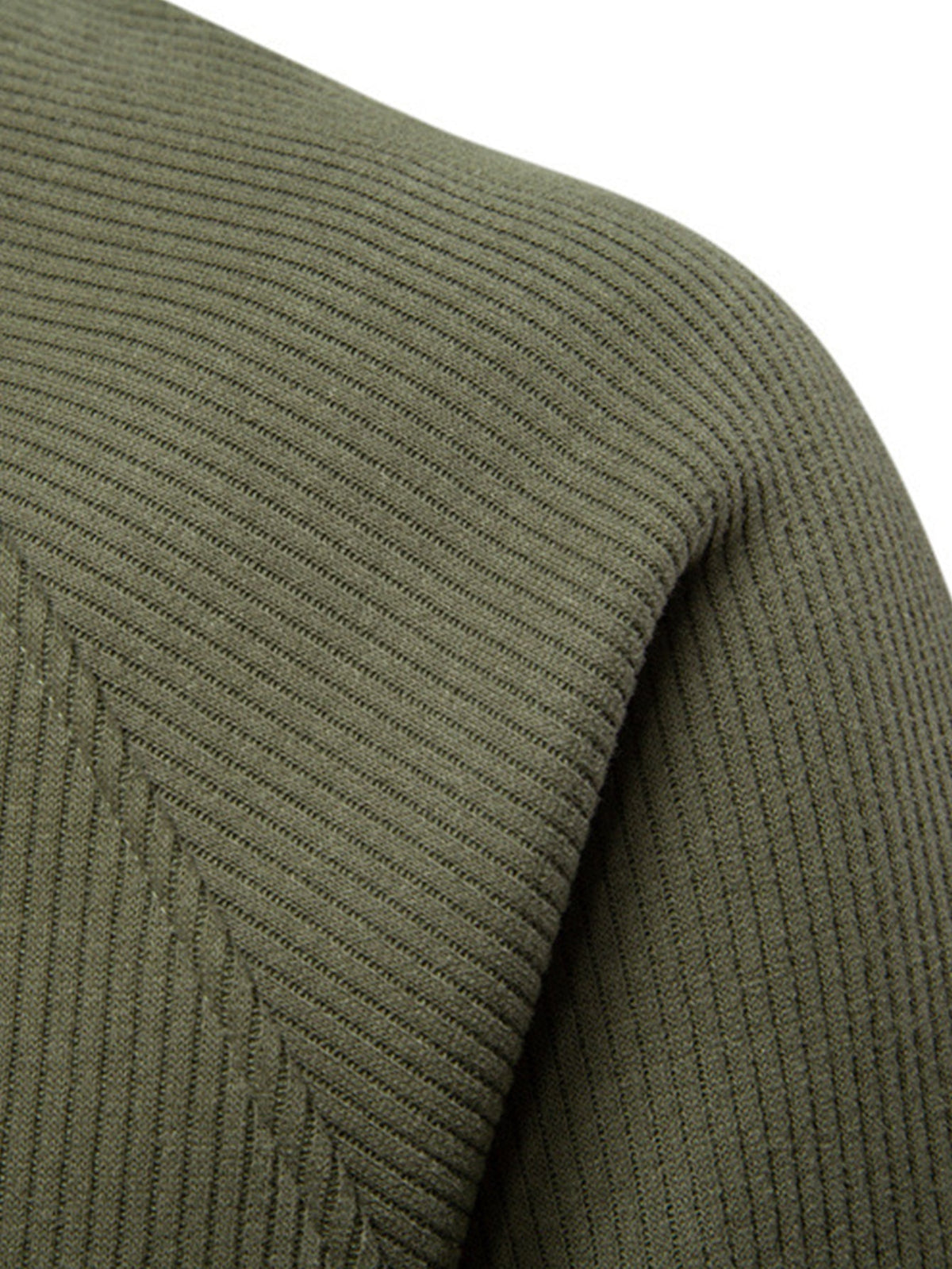Pullover mit gerippten Raglanärmeln und Viertelreißverschluss