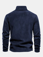 Polarfleece Sweatshirt mit halbem Reißverschluss