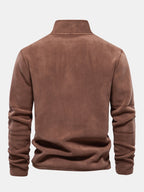 Polarfleece Sweatshirt mit halbem Reißverschluss