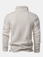 Polarfleece Sweatshirt mit halbem Reißverschluss