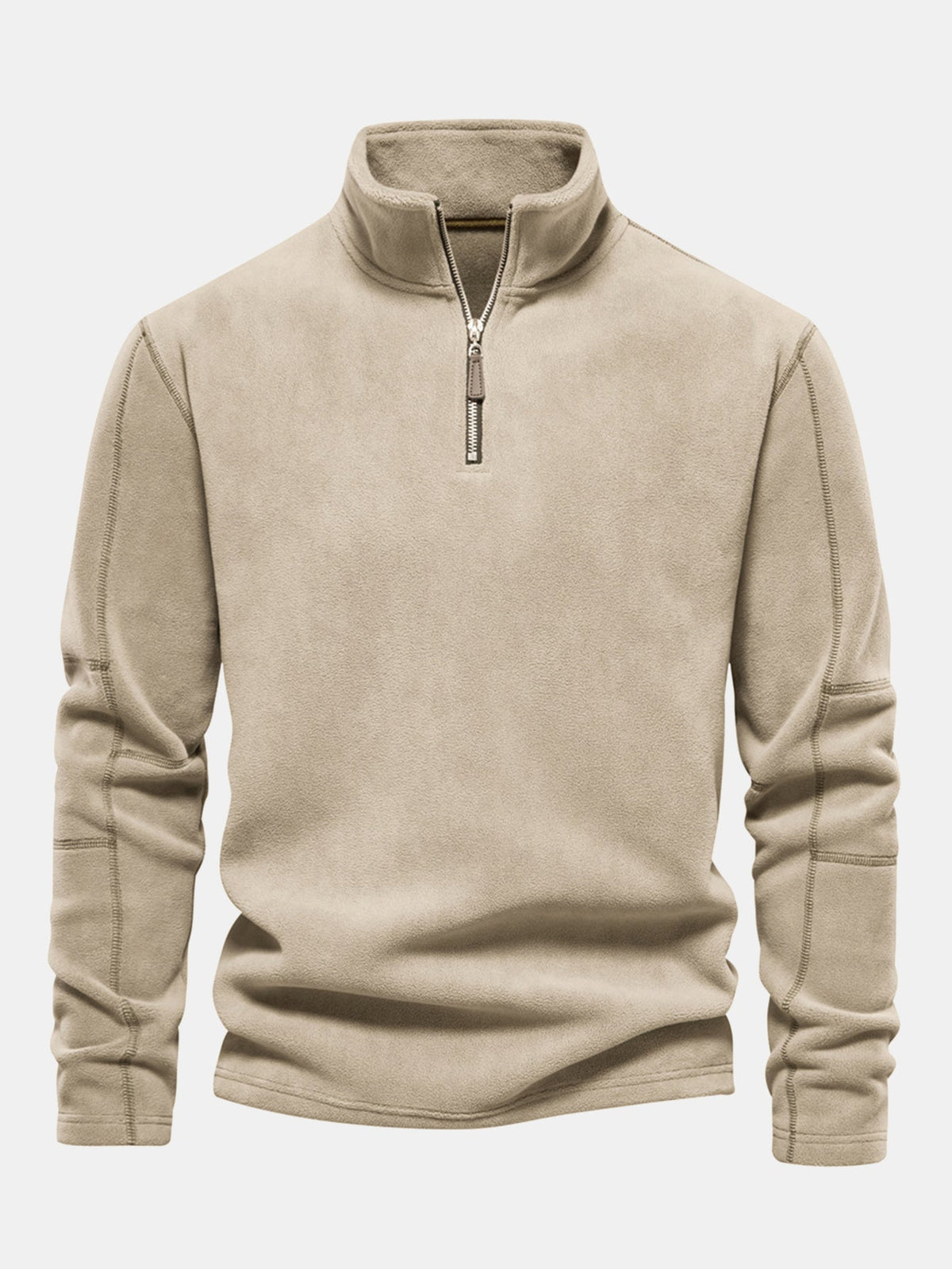 Polarfleece Sweatshirt mit halbem Reißverschluss