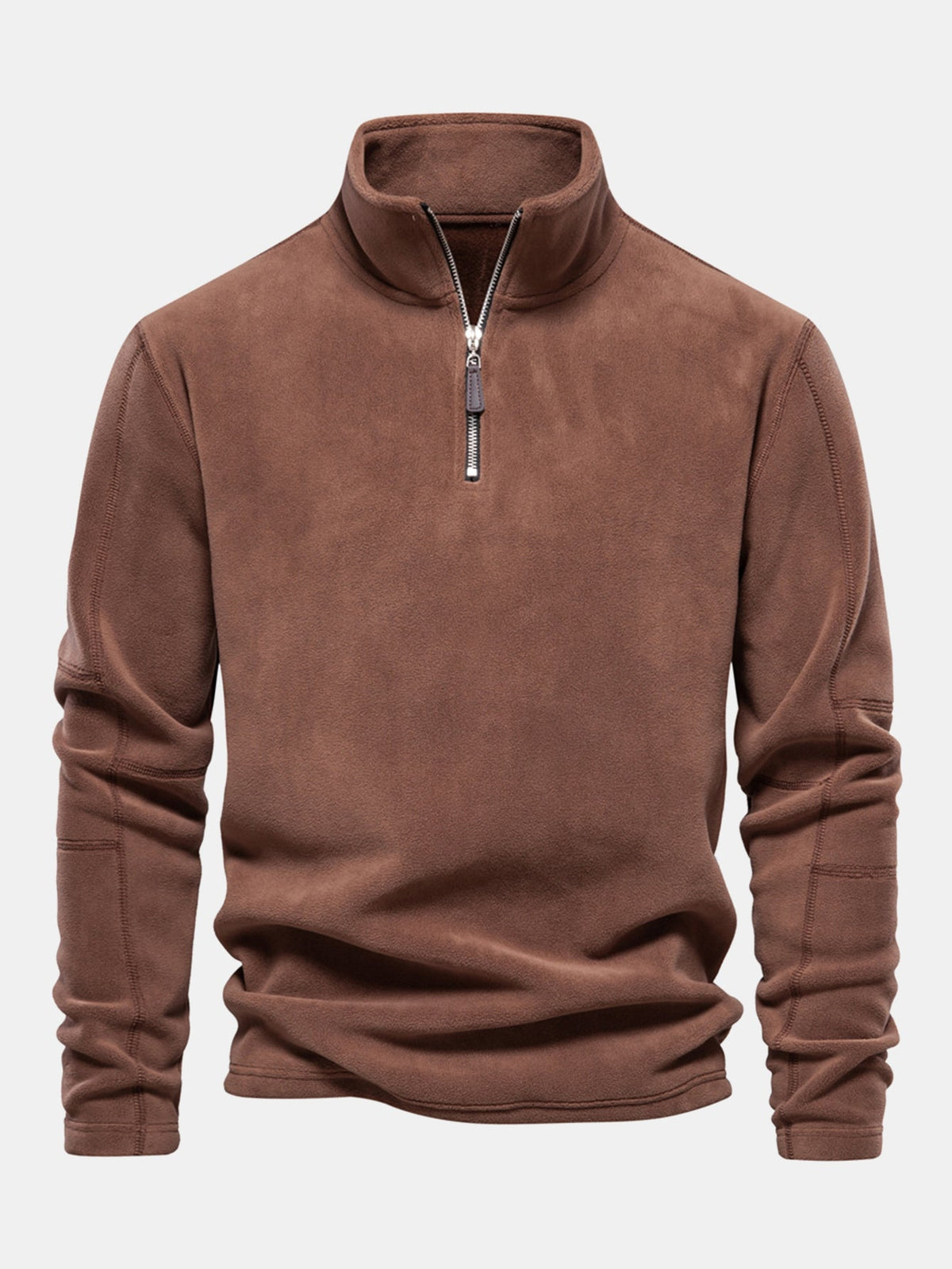 Polarfleece Sweatshirt mit halbem Reißverschluss