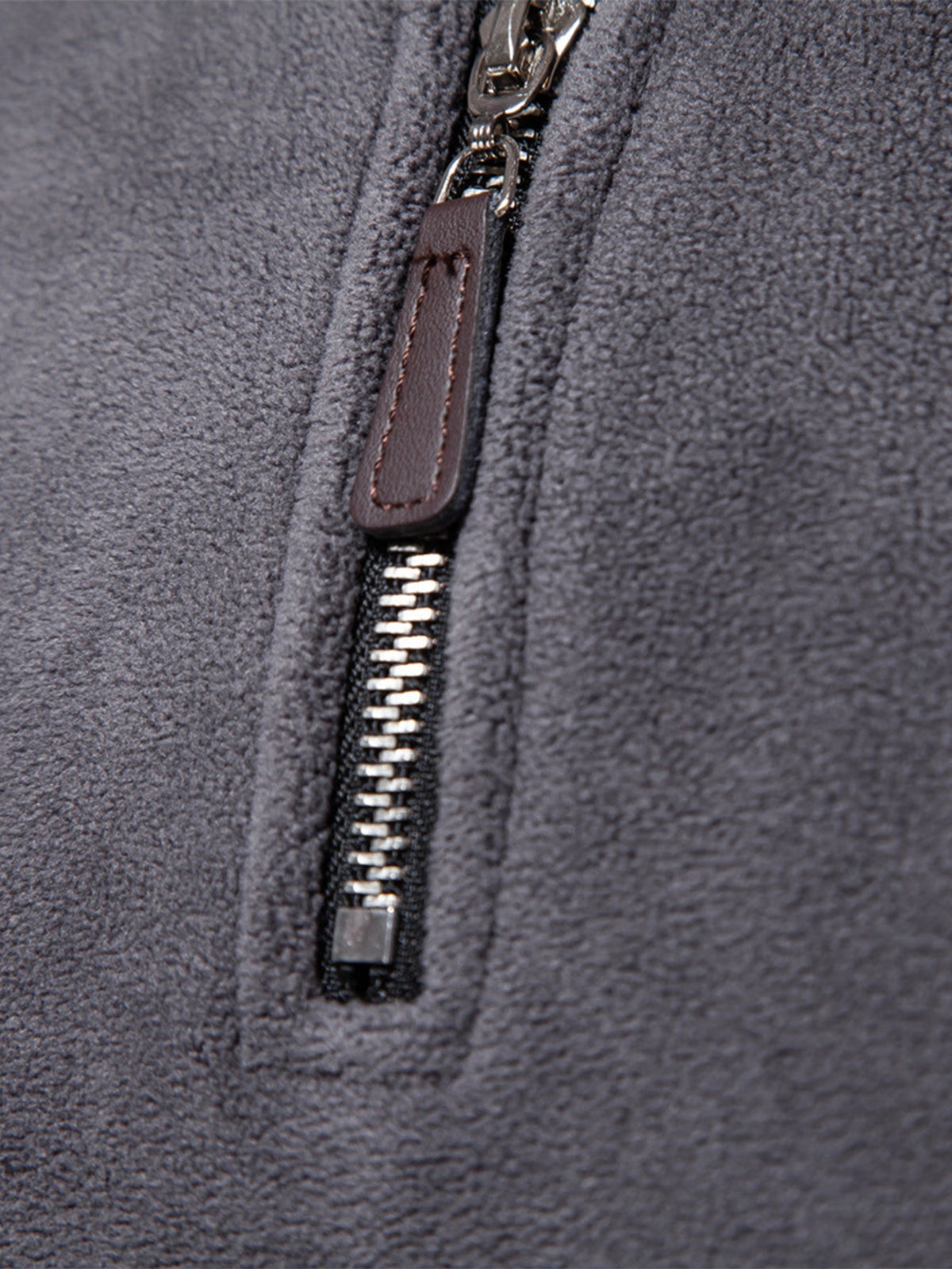 Polarfleece Sweatshirt mit halbem Reißverschluss