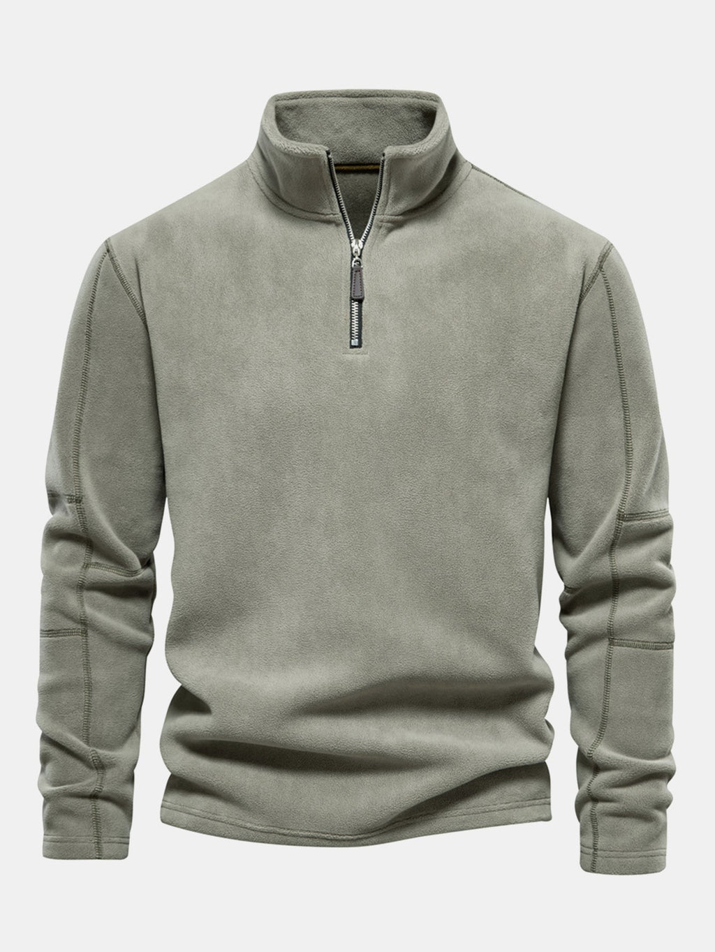 Polarfleece Sweatshirt mit halbem Reißverschluss