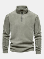Polarfleece Sweatshirt mit halbem Reißverschluss