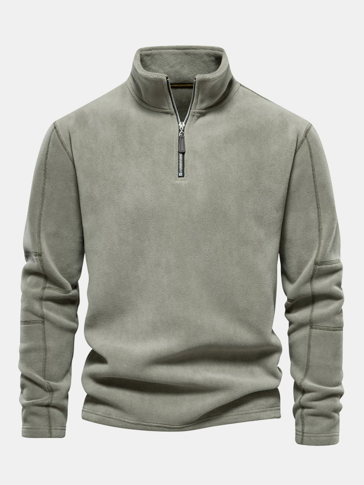 Polarfleece Sweatshirt mit halbem Reißverschluss