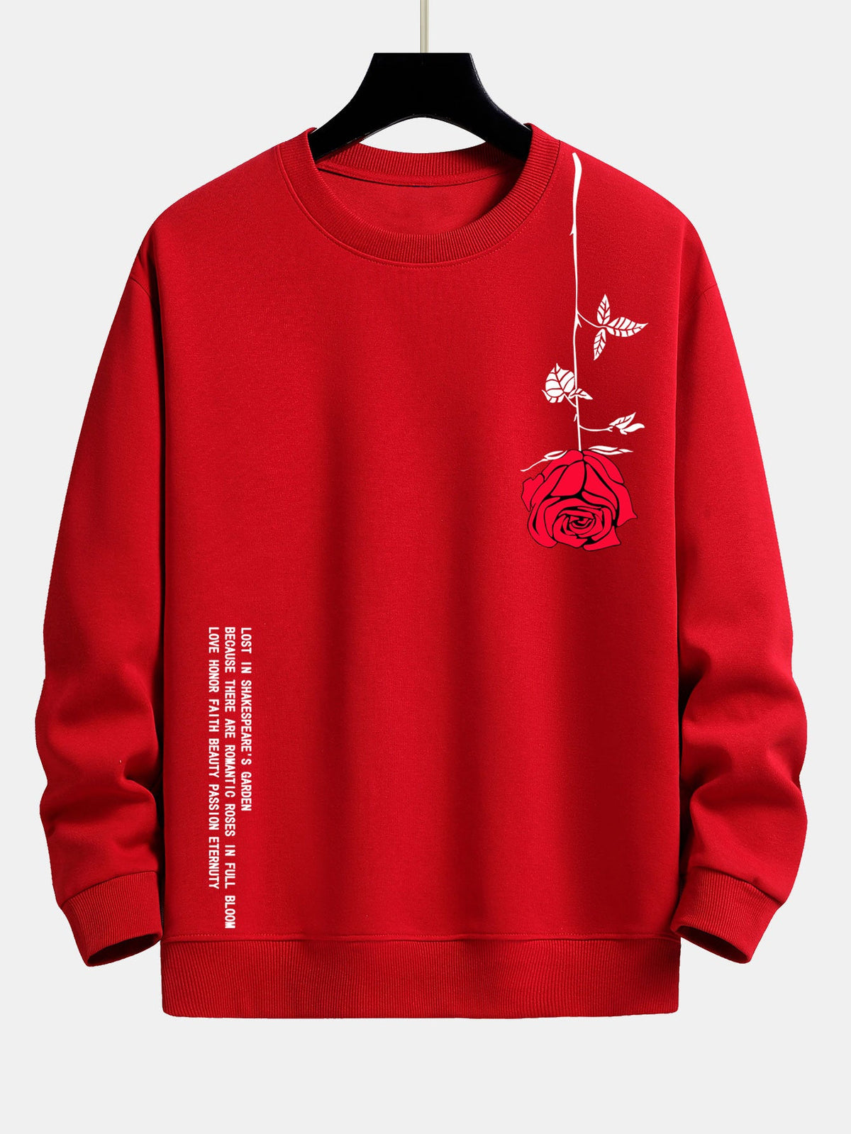 Roosprint Relaxed Fit Sweatshirt with Slogan