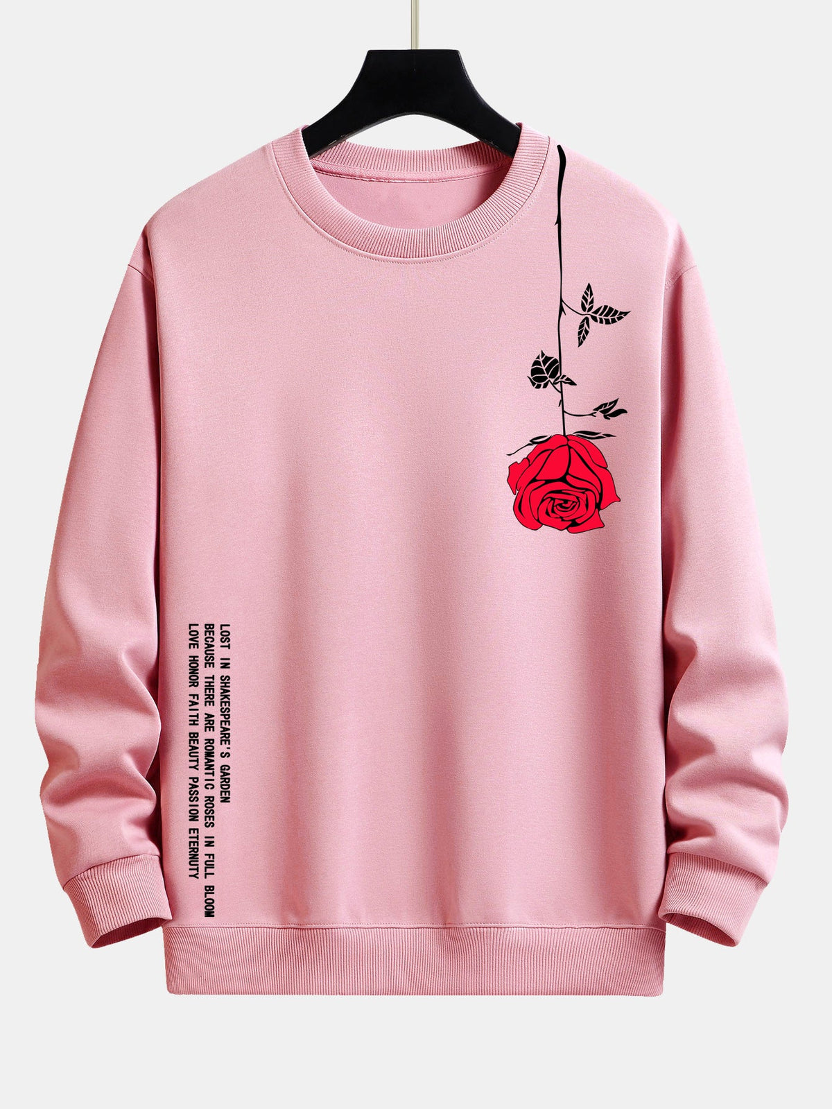 Roosprint Relaxed Fit Sweatshirt with Slogan