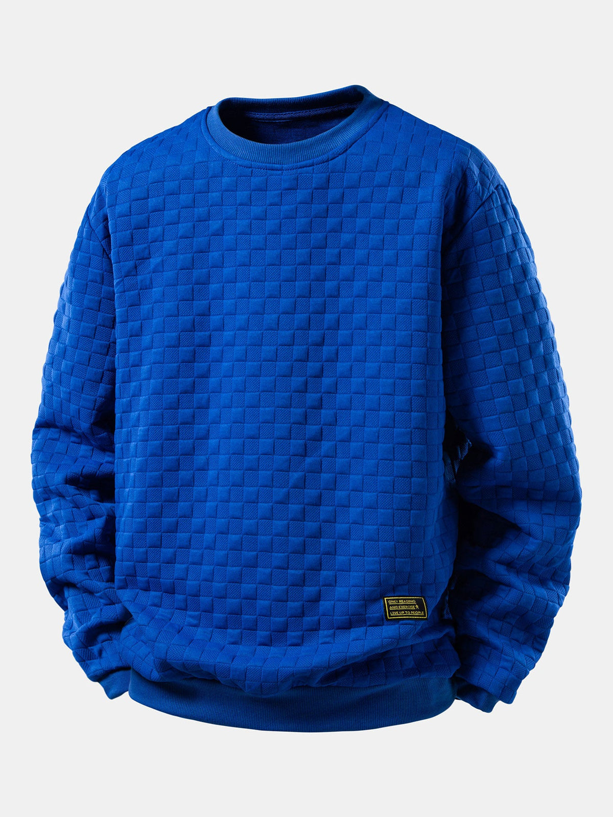 Jacquard Pullover mit Schachbrettmuster