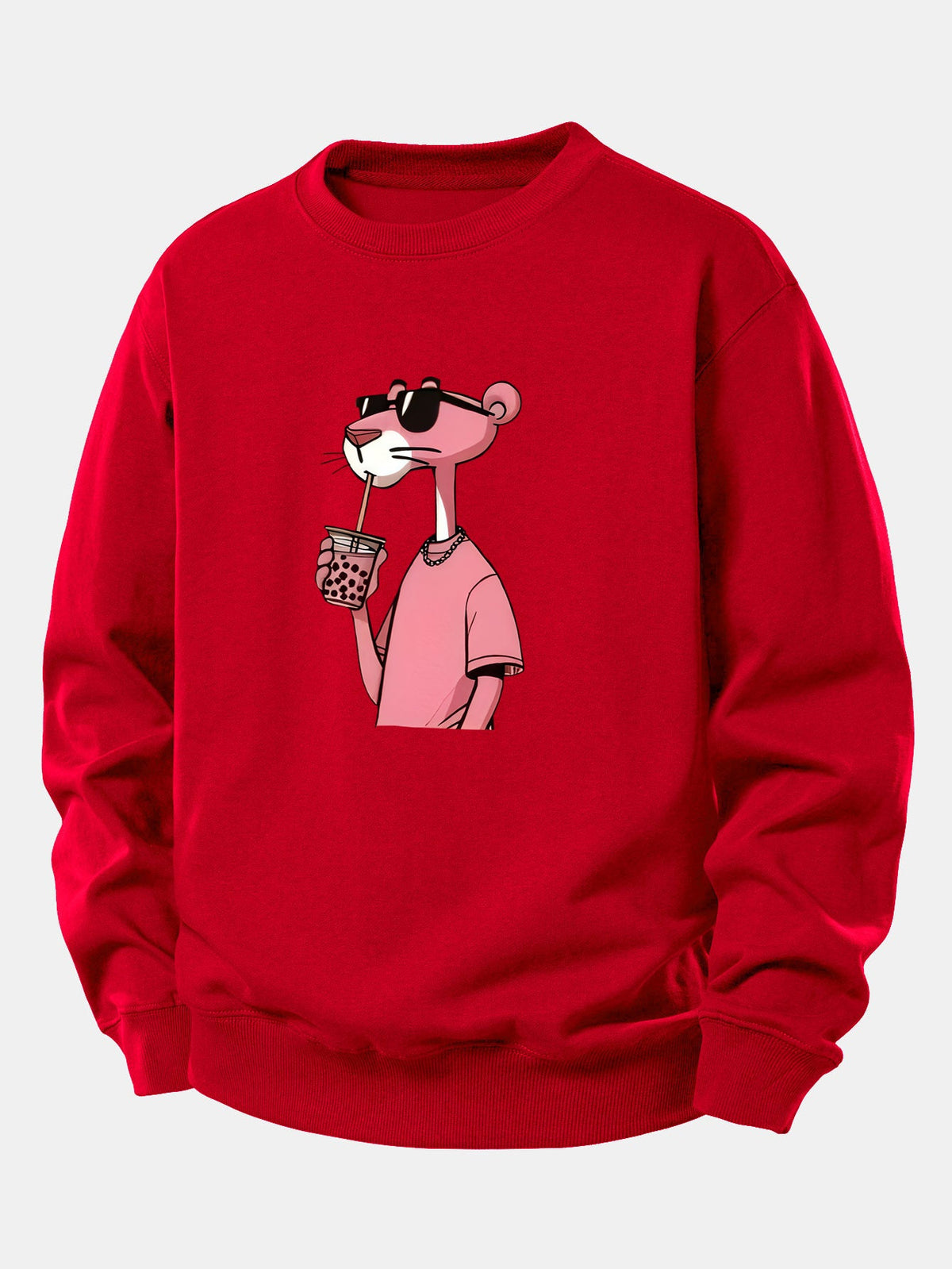 Bequemer Sweatshirt mit Pink Panther Motiv