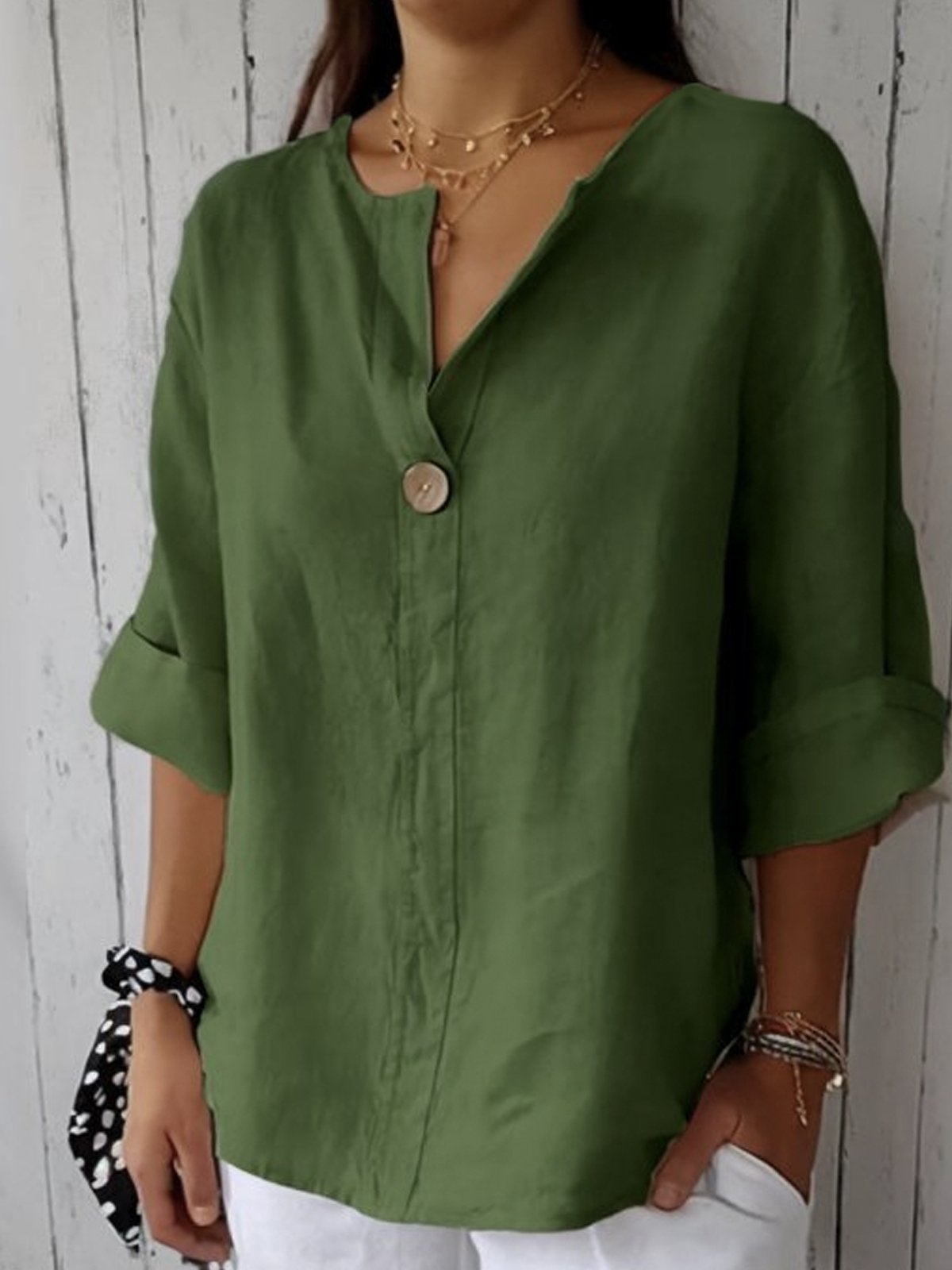 Luny - Legere V-Ausschnitt Bluse