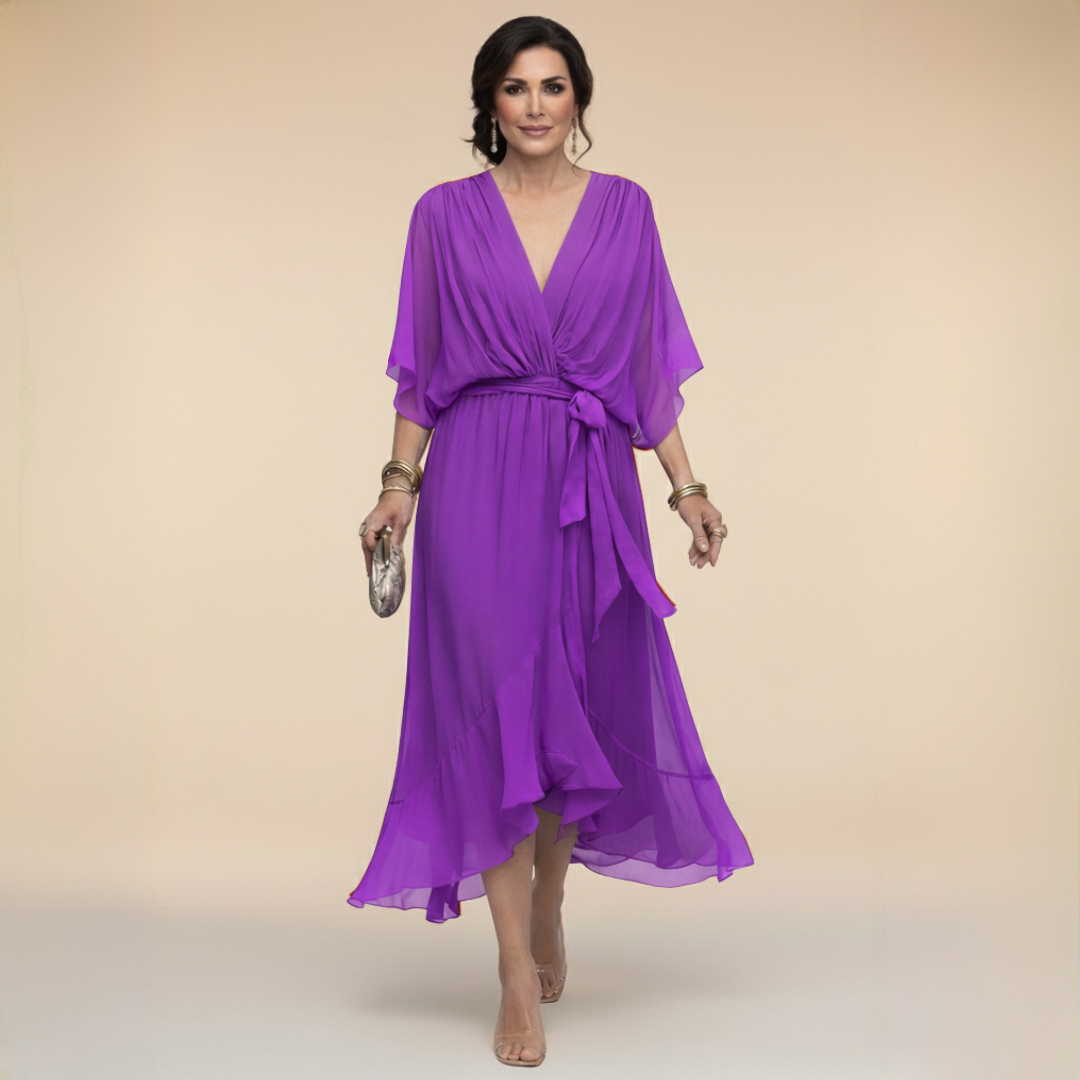 Sfumato | V-Neck Chiffon Dress
