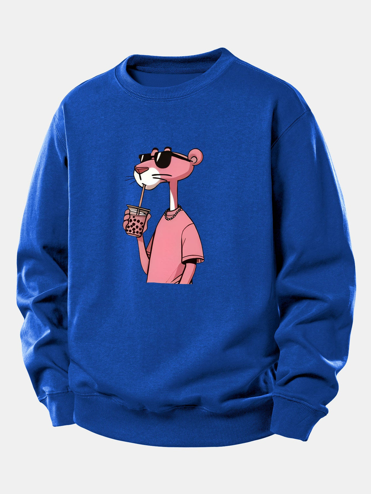 Bequemer Sweatshirt mit Pink Panther Motiv