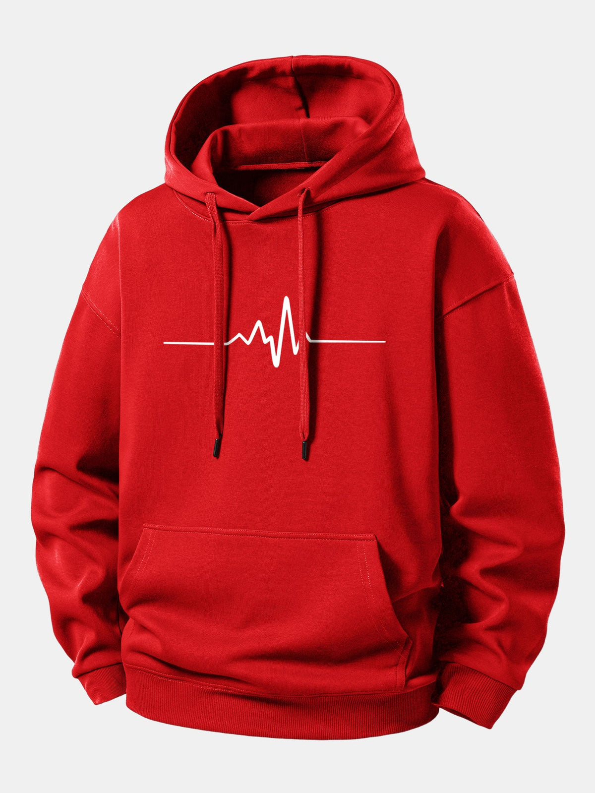 Herzfrequenz Hoodie in Bequemer Passform