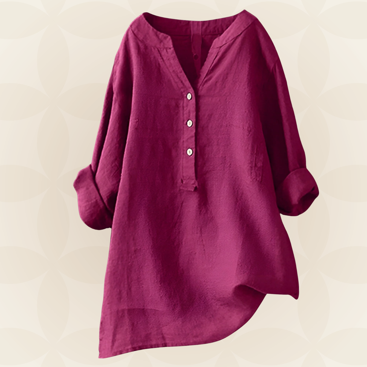 Danielle - Leichte und bequeme Bluse mit Knopfleiste