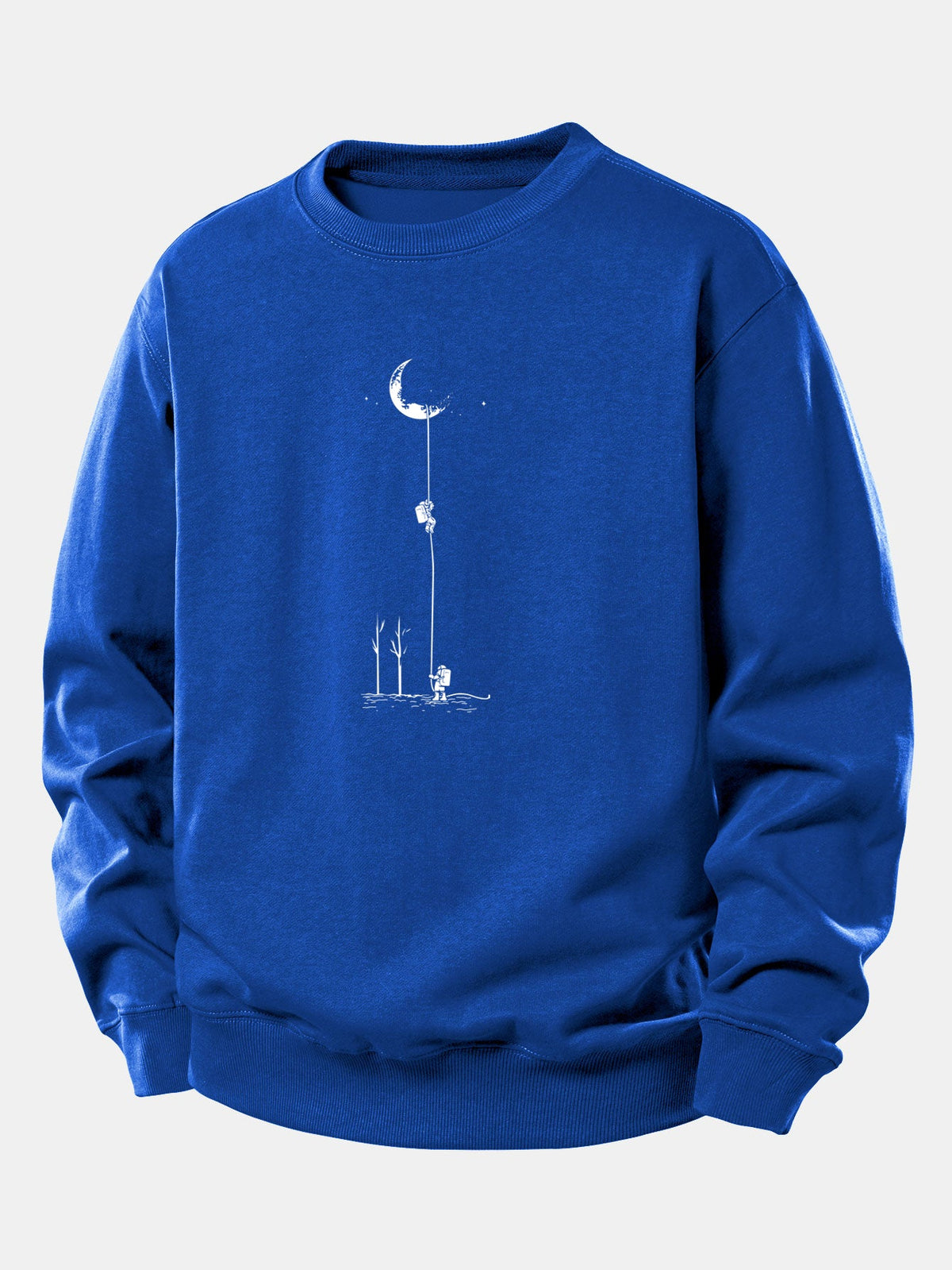 Entspannte Sweatshirt mit Mond-Astronauten-Motiv