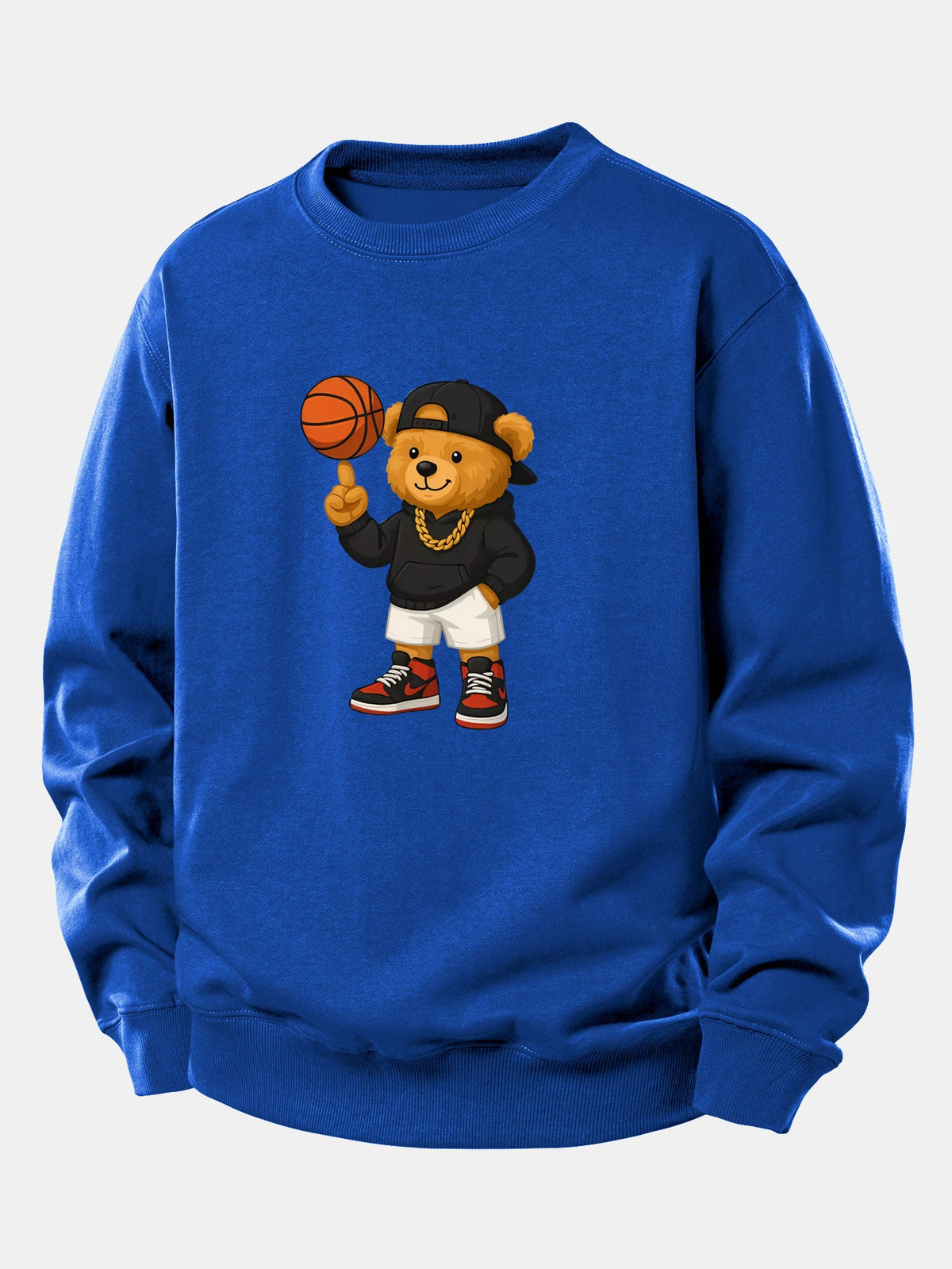 Bequemes Sweatshirt mit Basketball-Bären-Motiv