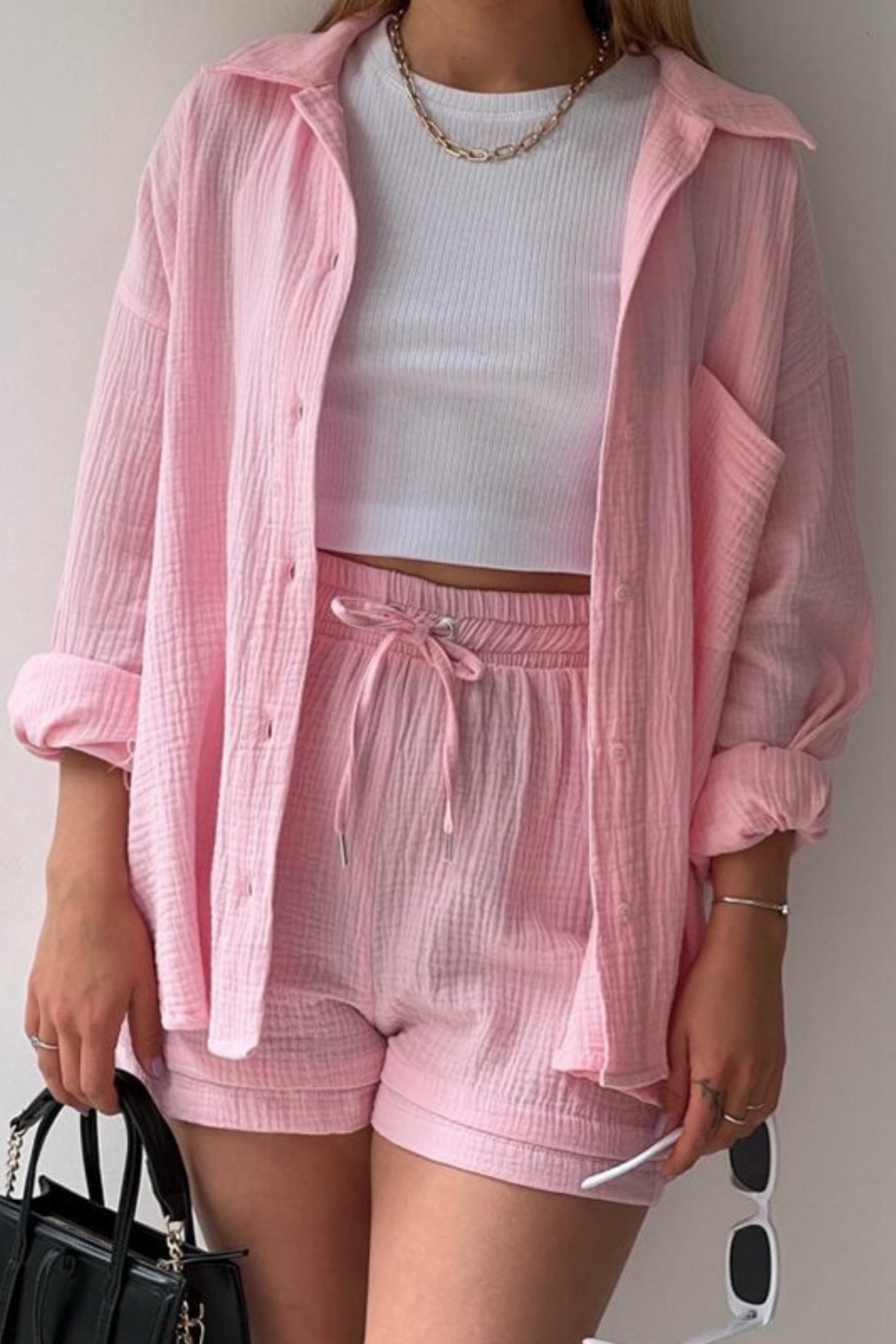 VICTORIA | ZWEITEILIGES HEMD-SHORTS-SET