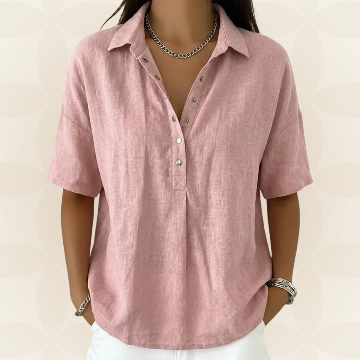 Sonja - Bluse mit Kragen und Knopfakzenten