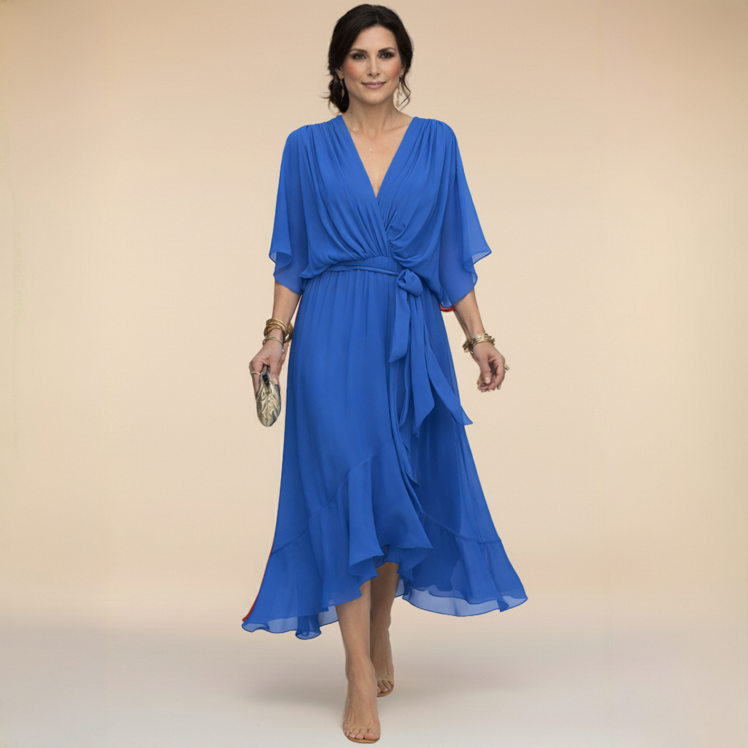 Sfumato | V-Neck Chiffon Dress