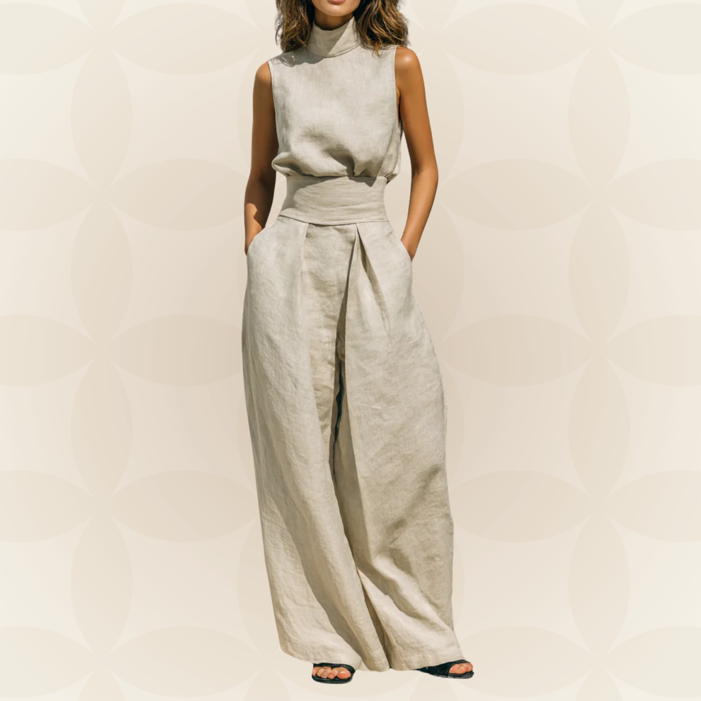 Naomi - Set aus minimalistischem Tanktop und lockerer Hose