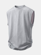 Tanktop mit Buchstaben-Jacquard und Shorts mit Kordelzug - Set