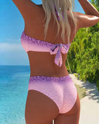 Sofia | Gradient Leopard Print Halterneck Swimsuit
