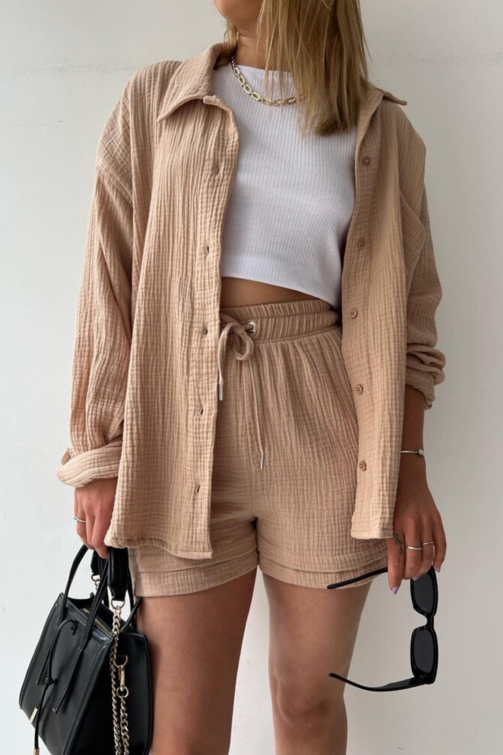 VICTORIA | ZWEITEILIGES HEMD-SHORTS-SET