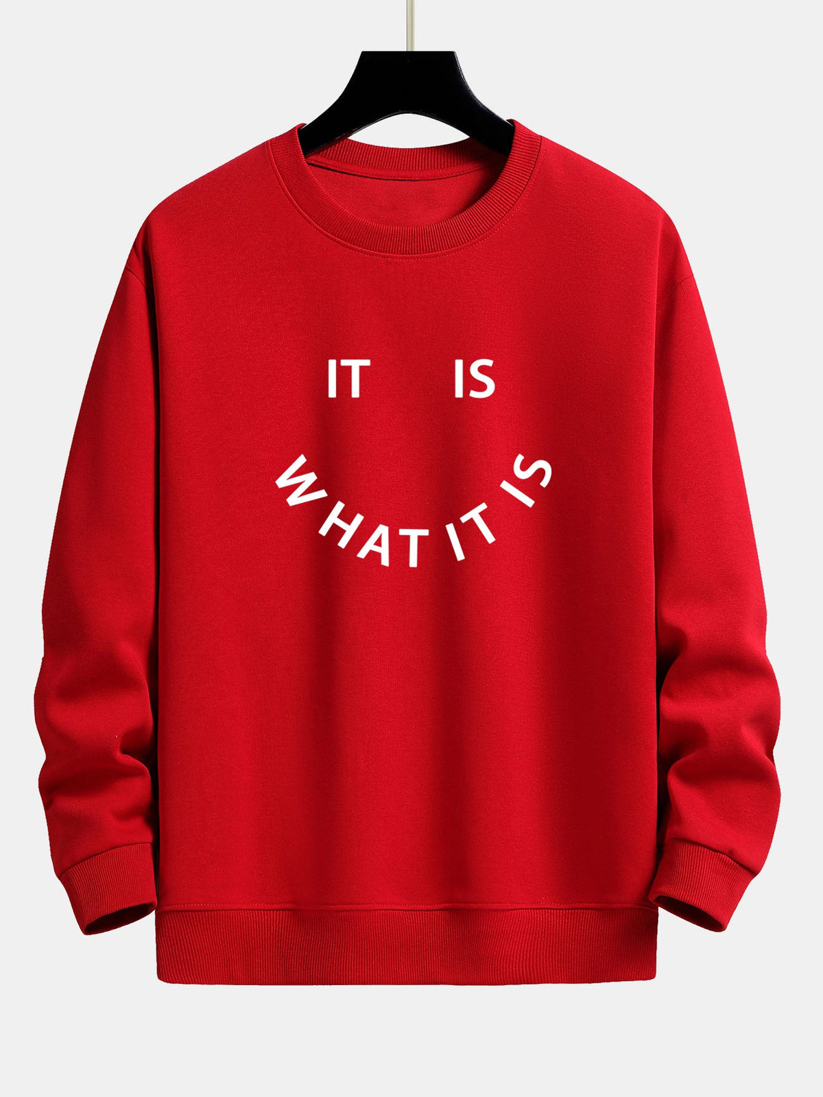 Entspannter Sweatshirt mit 'Het Is Wat Het Is'-Print