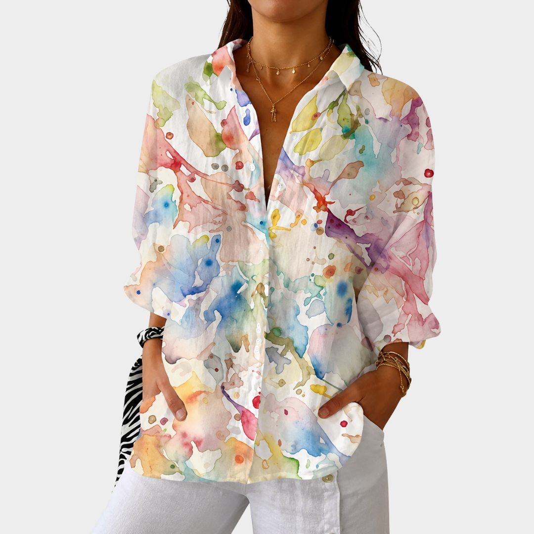 Farbenfrohe und Leichte Druckbluse