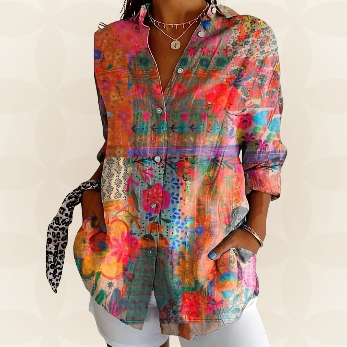 Cornelia - Bunte Druckbluse