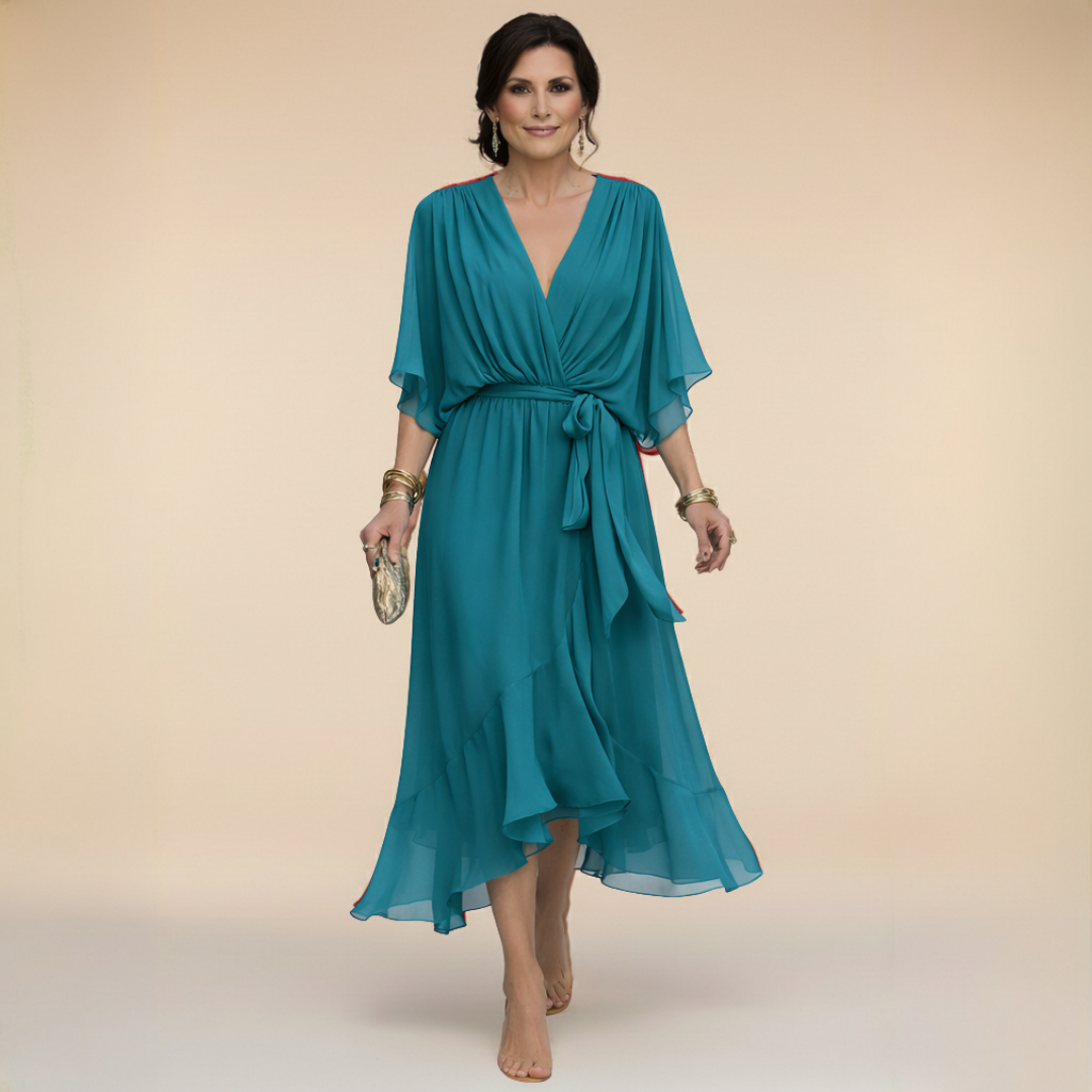Sfumato | V-Neck Chiffon Dress