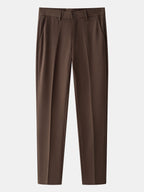 Kontrast-Reißverschluss Strickpolo mit Slim Fit Tapered Hose
