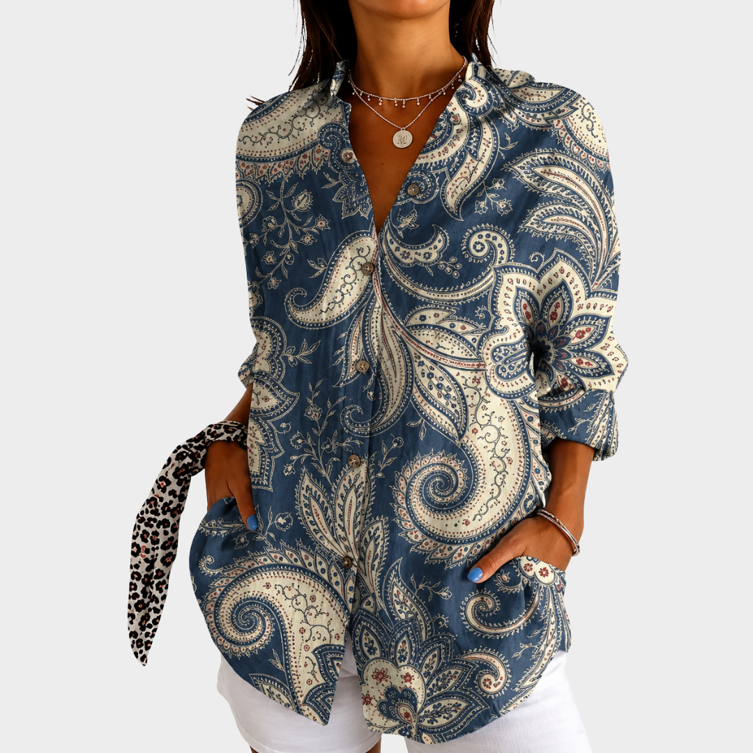 Farbenfrohe und Luftige Bluse mit Muster