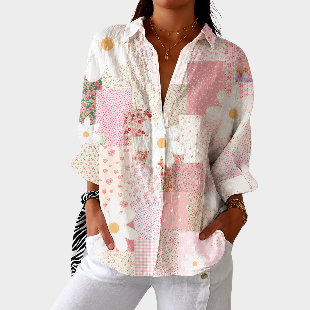 Strahlend Bunte Druckbluse