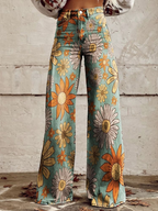 Cirilla - Palazzo Pants with Floral Pattern