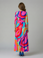 Celine | Midi-Kleid mit Wickelausschnitt