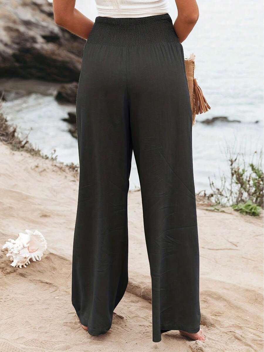 José | Hochtaillierte Lange Hose mit Taschen