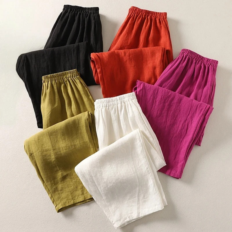 Amalia™ — Luftige Baumwoll-Leinen-Hose