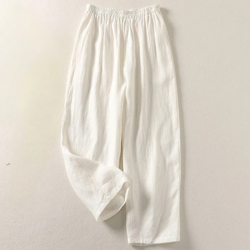 Amalia™ — Luftige Baumwoll-Leinen-Hose